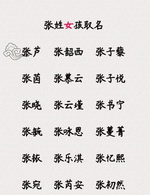 姓张女孩三个字名字大全,姓张三个字女孩子什么名字好听图3