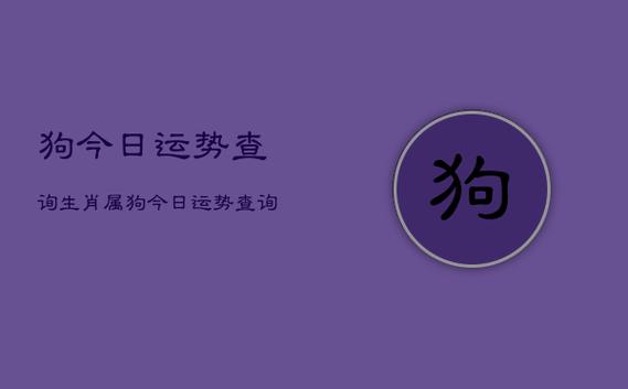 狗今日运势查询,生肖属狗今日运势查询