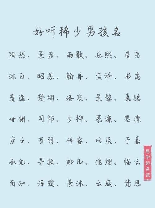 好听男宝宝的名字大全