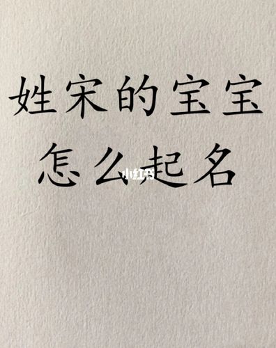 姓宋贩机怎么起名