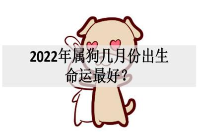 2023年属狗几月份出生命运最好?