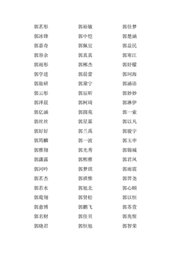 郭家如何起名字 郭字取名男孩名字