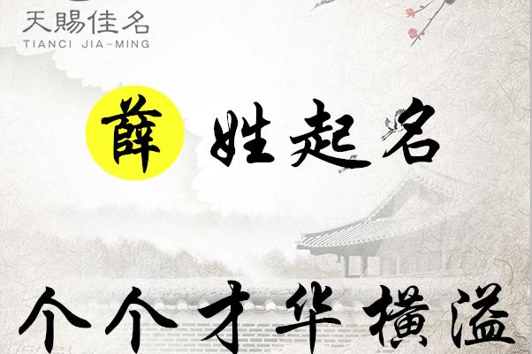 宝宝姓薛起名字(适合姓薛的名字)