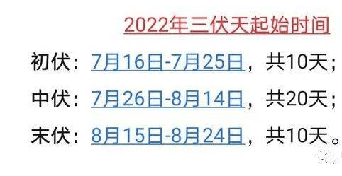 2023年三伏天时间表出炉了长达40天什么时候入伏